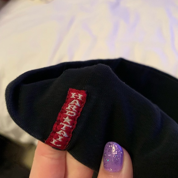 black ruched capri leggings - Picture 7 of 7